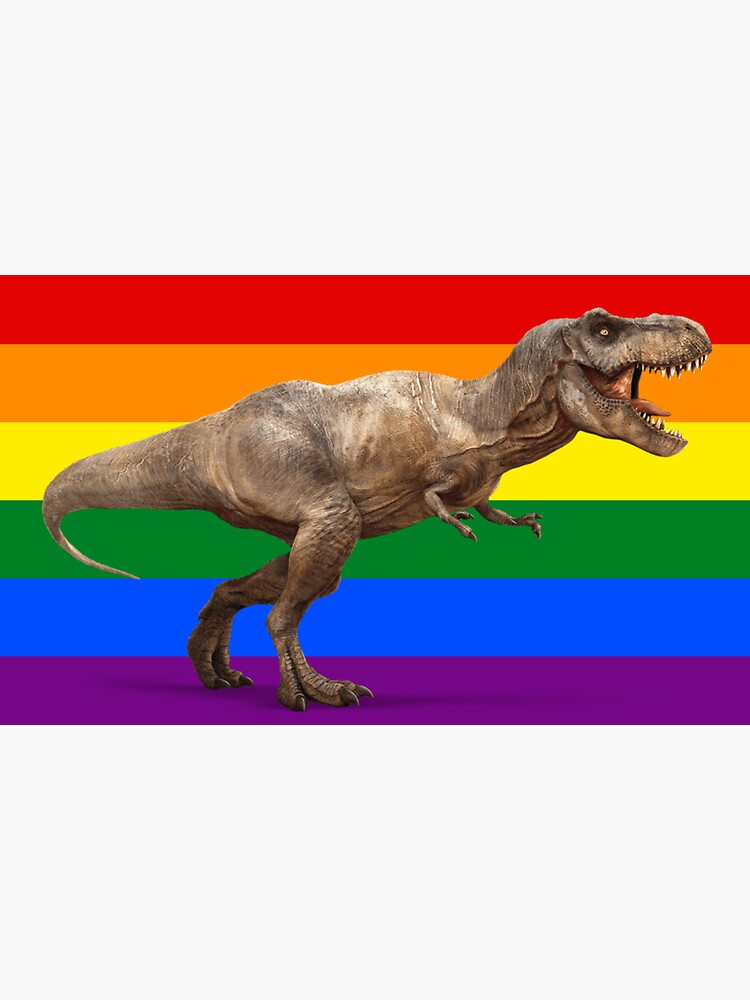 Google Chrome Dino T Rex LGBT Pansexual Pride Flag Dinosaur | iPad Case &  Skin