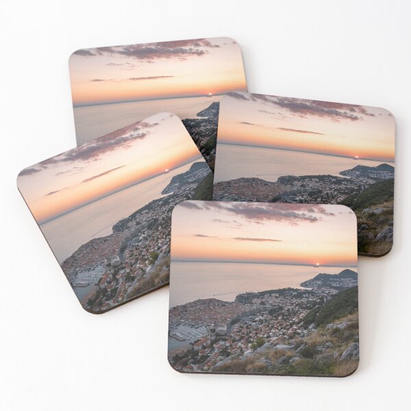 Item preview, Hillside view of the Dubrovnik during sunset designed and sold by WorldScenery.