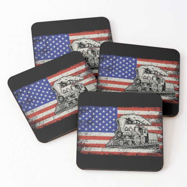 Item preview, USA Flag | 4th Of July | American Train | Patriotic | 1776 designed and sold by Ravenvine.