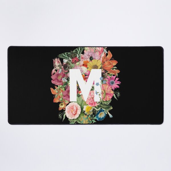 Monogram Letter M with Romantic Vintage Flowers Greeting Card for Sale by  Trish Dish