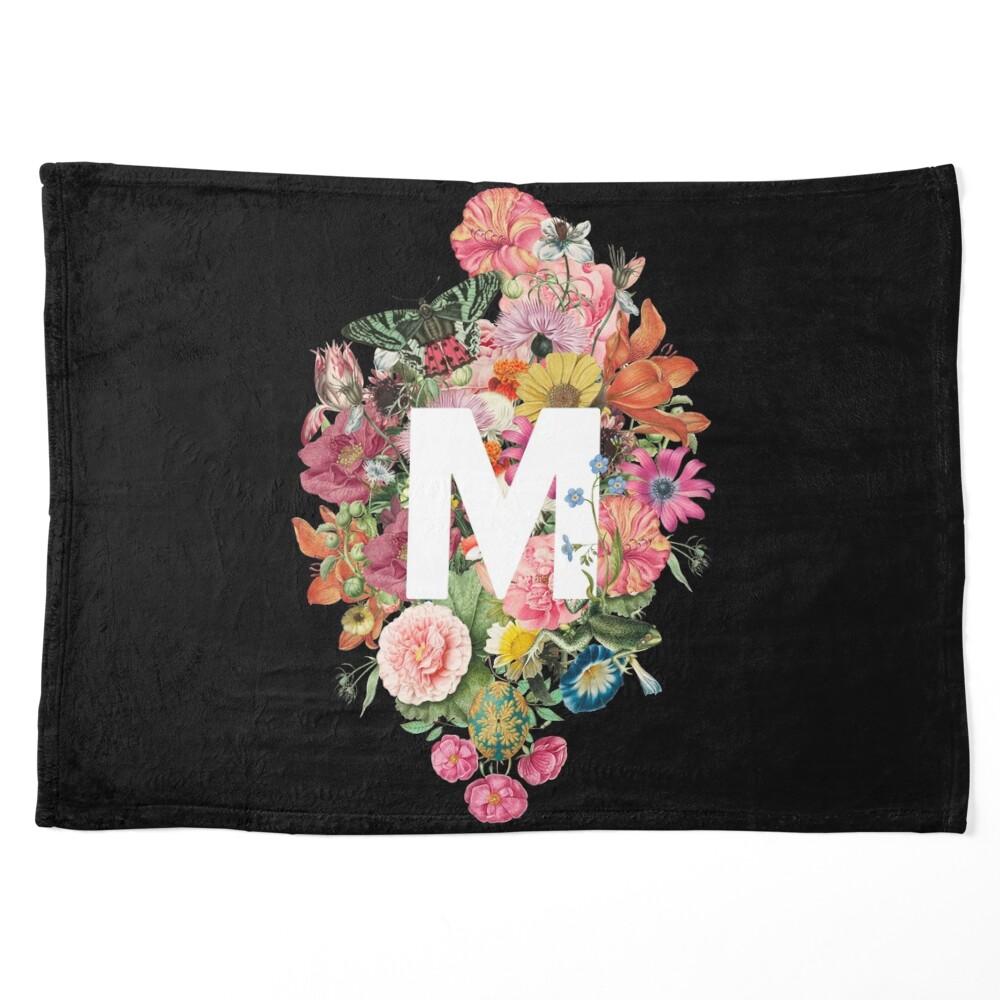 Monogram Letter M with Romantic Vintage Flowers Greeting Card for Sale by  Trish Dish