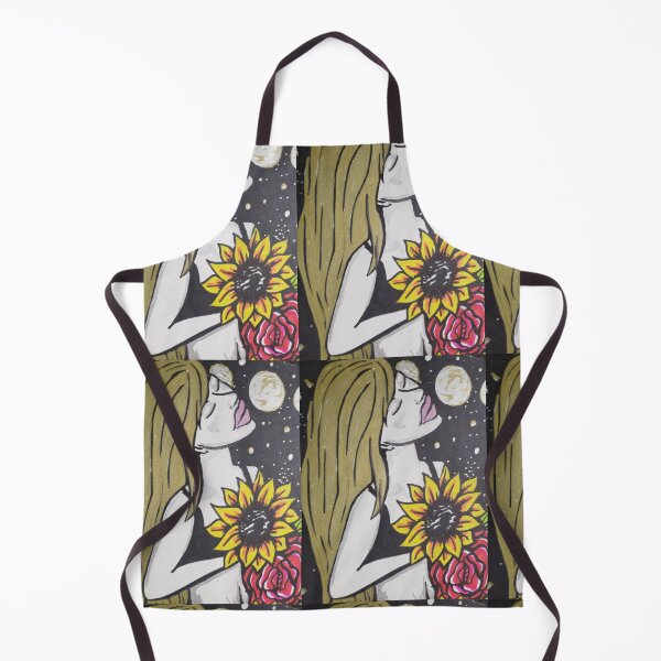 Item preview, Woman Moon Bathing in a Field of Sunflowers and Roses designed and sold by AllysiaAltck.