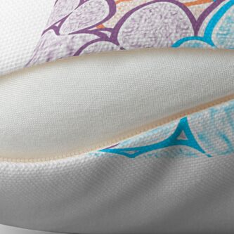Alternate view of Vibrant Colorful Paws Illusion Throw Pillow
