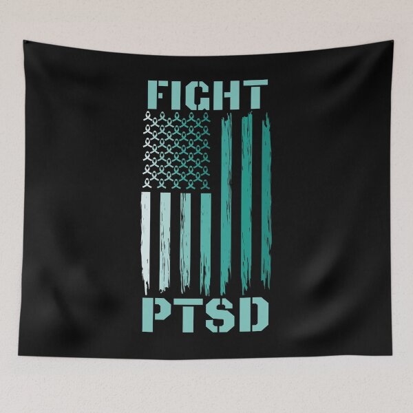 Item preview, PTSD Awareness Month - Fight PTSD American Flag designed and sold by Optix.