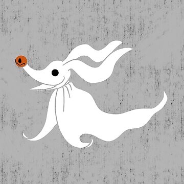 Artwork thumbnail, Zero - Nightmare Before Christmas, Skellington, Pumpkin King, White, Grin, Evil, Halloween, Christmas, Finkelstein, Dog, Ghost, Nose by CanisPicta