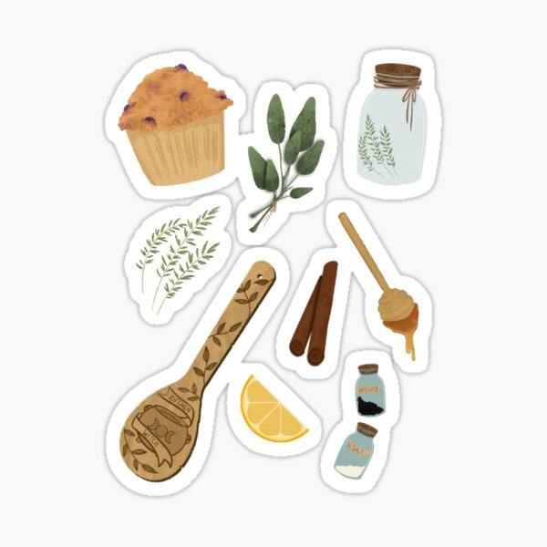 Item preview, Kitchen Witch Sticker Pack designed and sold by littlelionstud.