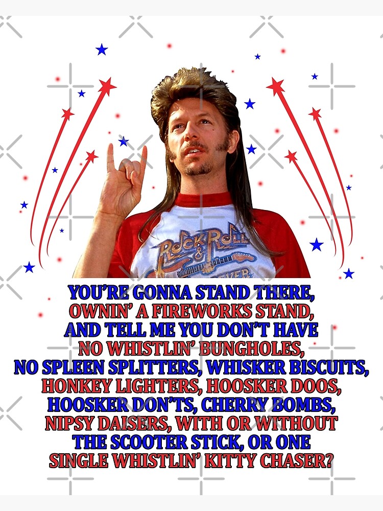 "Joe Dirt 4th Of July, Joe Dirt Fireworks Stand Merica Vintage, Funny