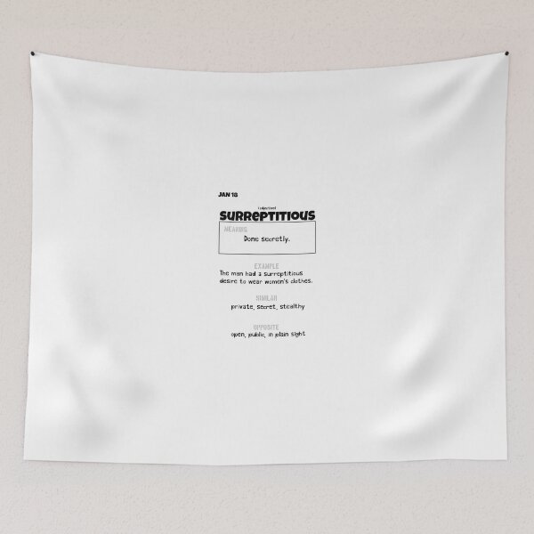 Item preview, January 18 Surreptitious designed and sold by Square Root of Squid.