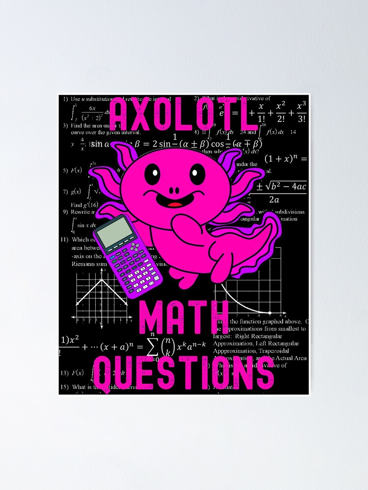 Funny Nerdy Axolotl Math Questions Maths Teacher Back to School Gift White Text Funny Nerdy Axolotl Math Questions Maths Teacher Back to School Gift White Text