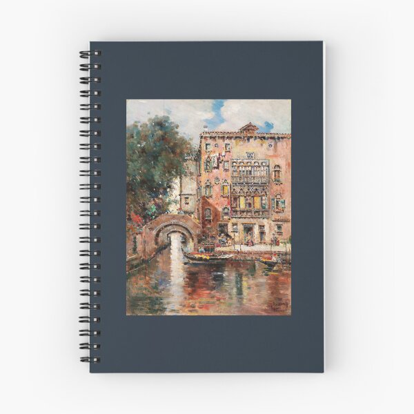 Item preview, Anton Maria de Reyna Gondolas in a Venetian Canal Manescau Gondeln in Venedig 18591937469 designed and sold by WaAkiss.