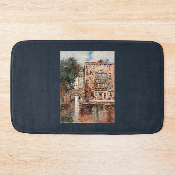 Item preview, Anton Maria de Reyna  Gondolas in a Venetian Canal Manescau Gondeln in Venedig 18591937469 designed and sold by WaAkiss.