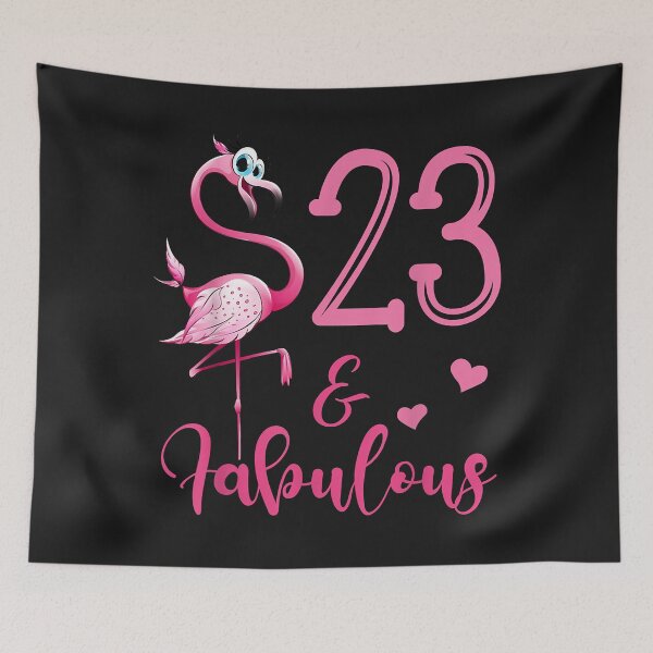 Item preview, 23rd Birthday Flamingo Fabulous 23 Year Old designed and sold by luciaaljudith.