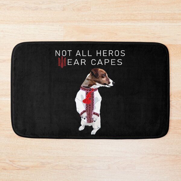 Item preview, Ukrainian Patron Dog Vyshyvanka - Not All Heros Wear Capes designed and sold by Aide.