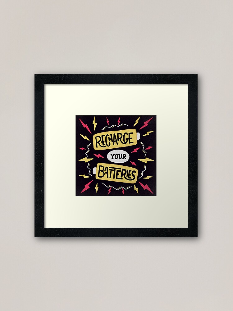 Alternate view of Recharge your batteries Framed Art Print