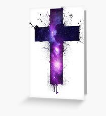 Galaxy Cross Greeting Card