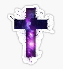 Galaxy Cross Sticker