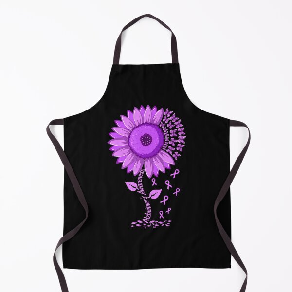 Item preview, Sunflower Alzheimer's awareness Ribbon Purple Butterflies designed and sold by TARABENNIE01.