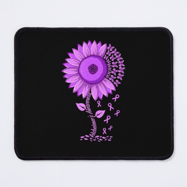 Item preview, Sunflower Alzheimer's awareness Ribbon Purple Butterflies designed and sold by TARABENNIE01.