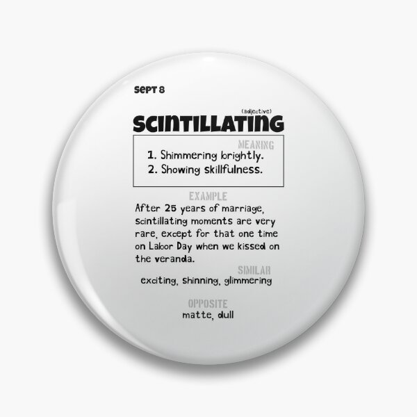Item preview, September 8 Scintillating designed and sold by Square Root of Squid.