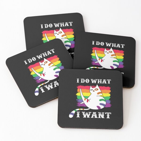 Item preview, I do what i want - Gay pride cat - LGBT designed and sold by Kindlifeds.