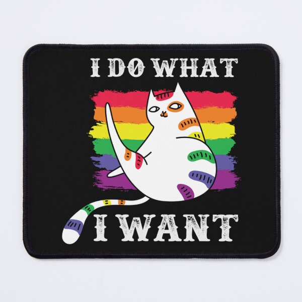 Item preview, I do what i want - Gay pride cat - LGBT designed and sold by Kindlifeds.