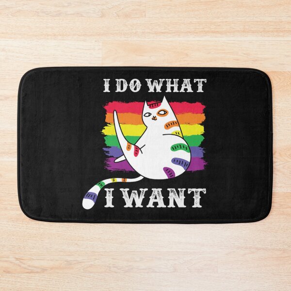 Item preview, I do what i want - Gay pride cat - LGBT designed and sold by Kindlifeds.