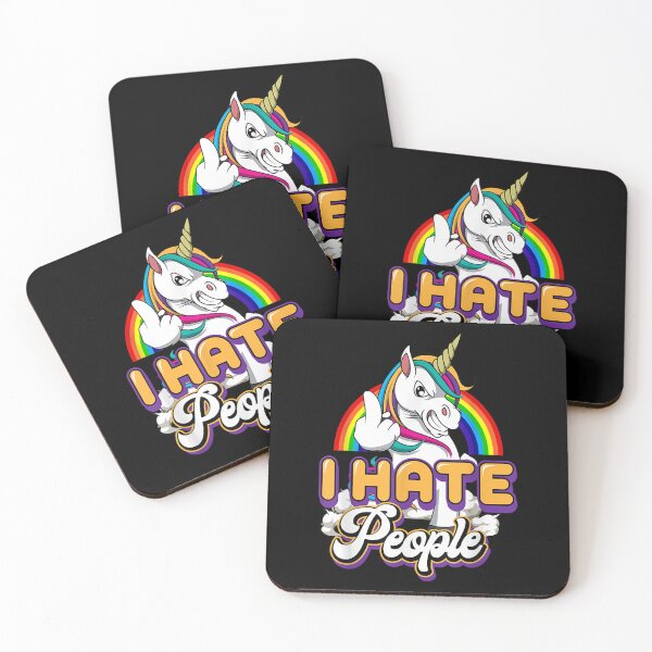 Item preview, I Hate People Unicorn Middle Day Gifts designed and sold by EricConners.