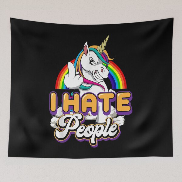 Item preview, I Hate People Unicorn Middle Day Gifts designed and sold by EricConners.