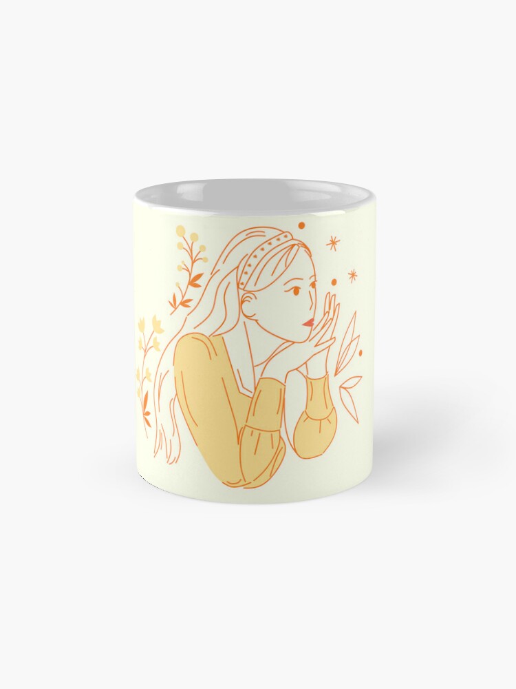 Aesthetic Cute Girl Studying Coffee Mug by aesthetic