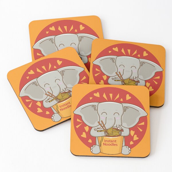 Item preview, African Bush Elephant eating noodles, African Forest Elephant, elephant life, elephant wildlife, cute animal friendly, elephant for kids, nursery elephant designed and sold by SGS-.