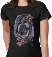 Girl Sugar Skull Women's Fitted T-Shirt