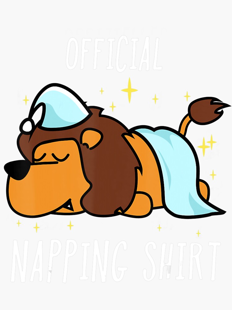 "Sleeping Lion Pajamas Sleepyhead" Sticker for Sale by ChidozieAwaziem