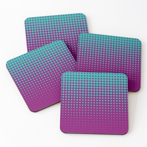 Item preview, Modern techno shrinking polka dots opal and strong fuchsia designed and sold by aapshop.