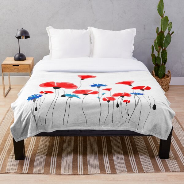 Aperçu de l'œuvre Coquelicots et bleuets #RBSTAYCAY #Redbubble créée et vendue par Artskratch.