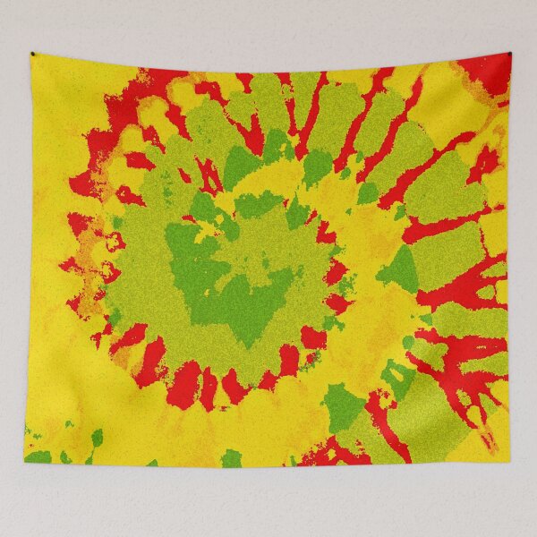 Item preview, Rastafari Colors - Batik Power Spiral Green Yellow Red designed and sold by EDDArt.