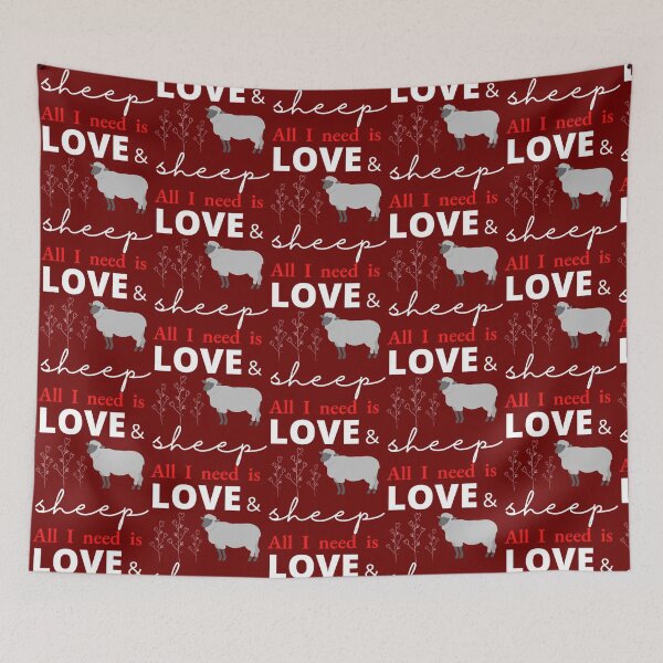 Item preview, All I Need is Love and Sheep   designed and sold by IronSkullShop.