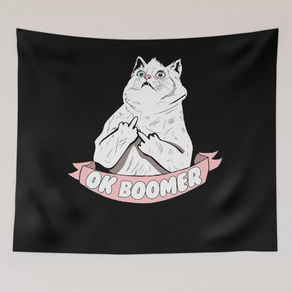 Item preview, Painting Ok Boomer Cat Meme Poster designed and sold by EricConners.