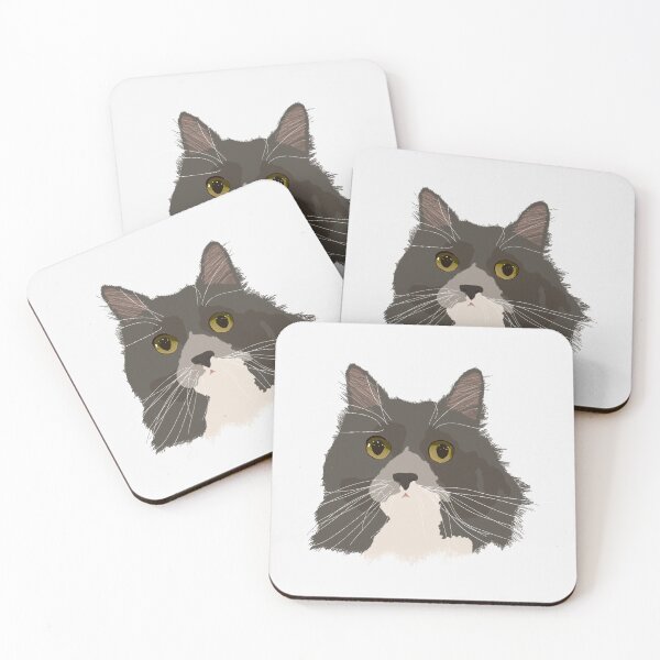 Item preview, confused grey cat drawing designed and sold by slaycentral.