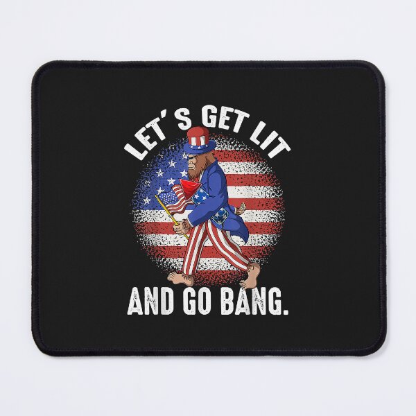 Item preview, Funny Bigfoot Fireworks Lets Get Lit And Go Bang 4th Of July designed and sold by luciaaljudith.