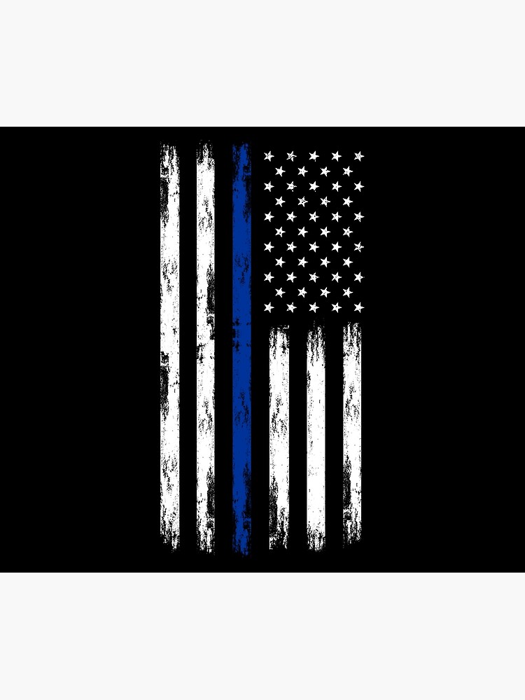 "american flag. american police flag. blue line flag. with distressed effect" Art Print for Sale