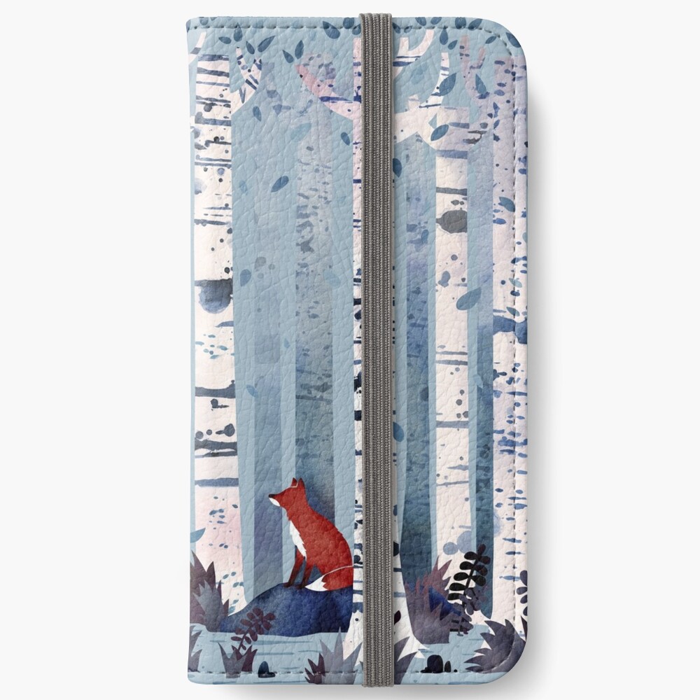 The Birches (in Blue) iPhone Wallet