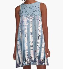 The Birches (in Blue) A-Line Dress