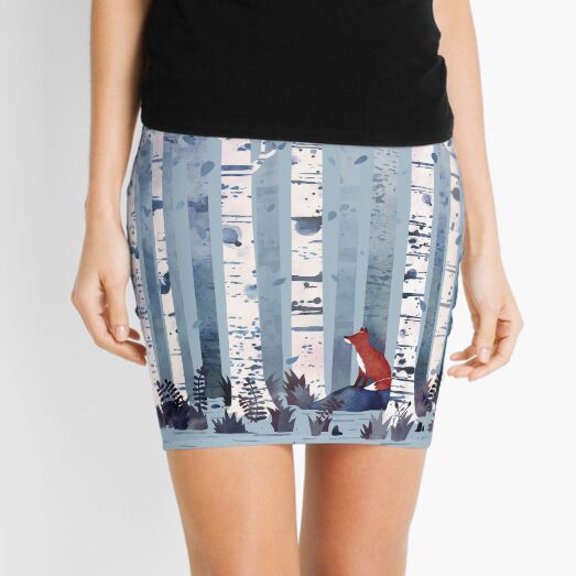 The Birches (in Blue) Mini Skirt