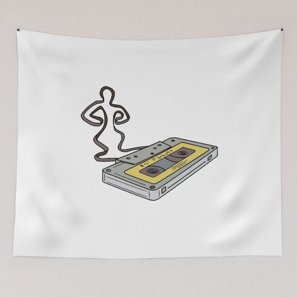 Item preview, Compact Cassette Tape Man Dancing Mono Line designed and sold by patrimonio.