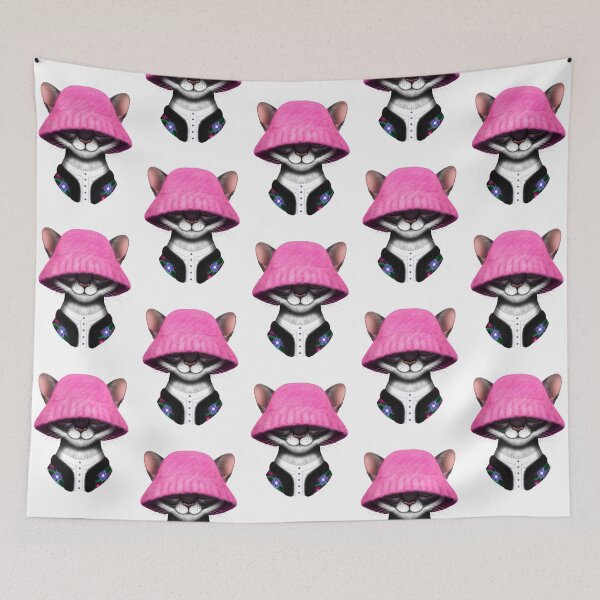 Item preview, Kalush cat hat pink designed and sold by LorryoChic.