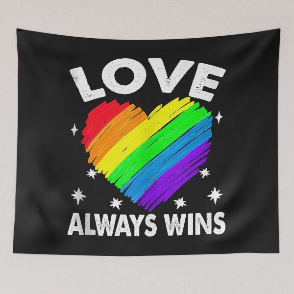 Item preview, Funny Cute Rainbow Heart Love Wins Pride LGBT Month Tank Top designed and sold by luciaaljudith.
