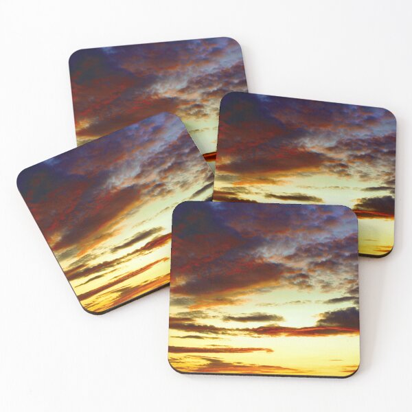 Item preview, Colorful Sunset with blue and orange skies and clouds designed and sold by alien-punk.