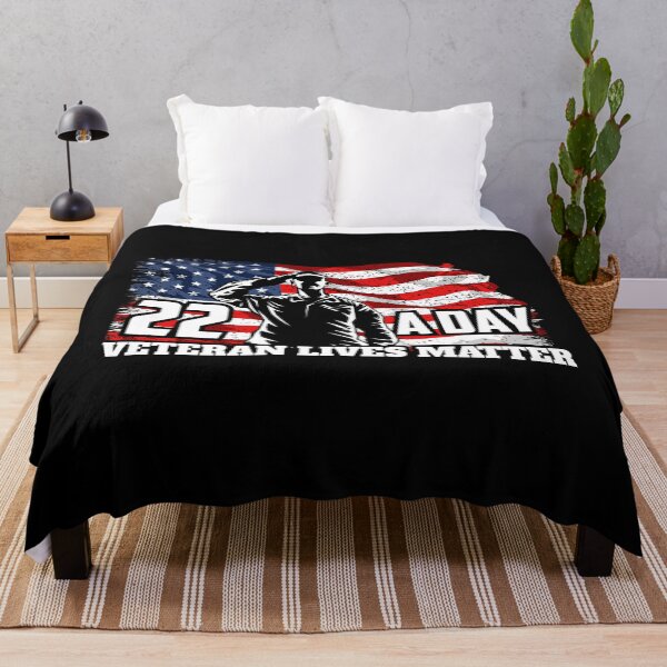 Item preview, Veteran Lives Matter | 22 A Day | American Flag | Patriotic | USA designed and sold by Ravenvine.