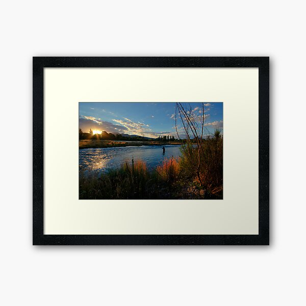 Sunset Fishing Framed Art Print