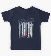 Camiseta para niños Los abedules (en azul)